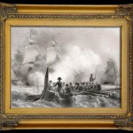 Napoleon receiving the fire of an English Frigate