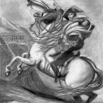 Pencil/Charcoal Drawing of Napoleon Crossing the Alps by Alexandra McGee